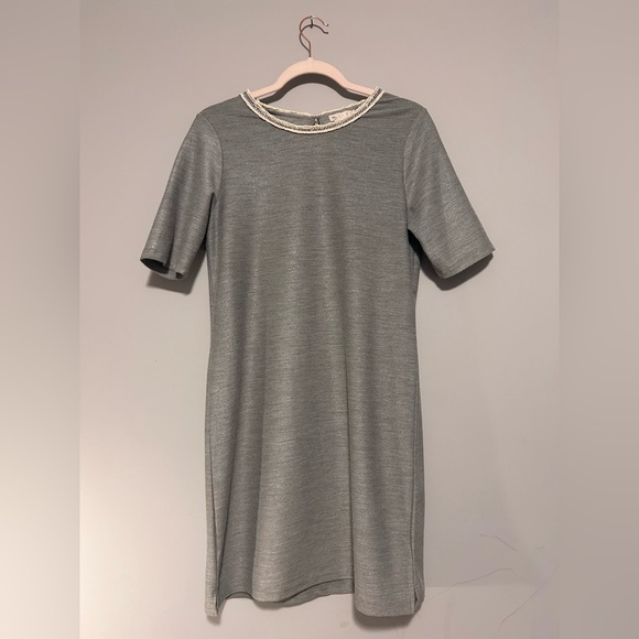 1990s "LILA ROSE" Silver Gray T-Shirt Dress Fall Fashion Vintage - Picture 5 of 11